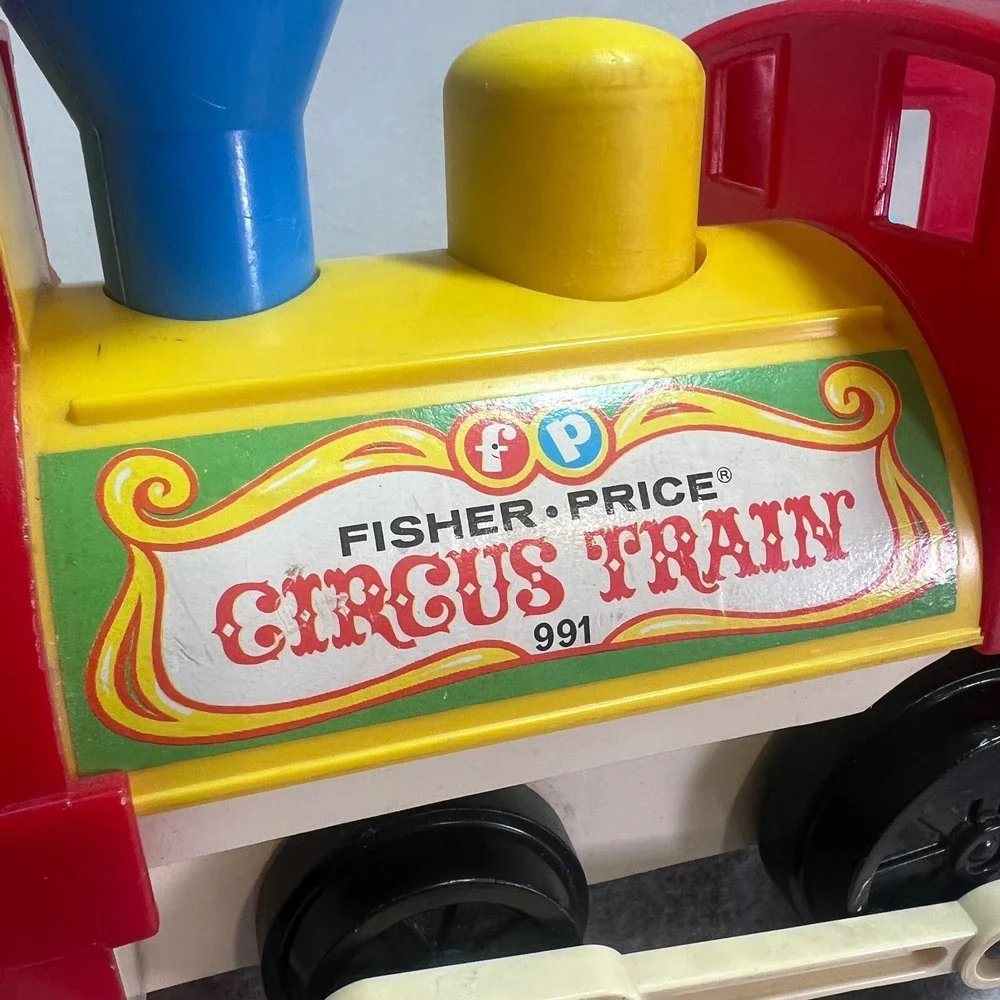 Fisher-Price Circus Train 991 Vintage 1973 Near Complete Whistle Works Original